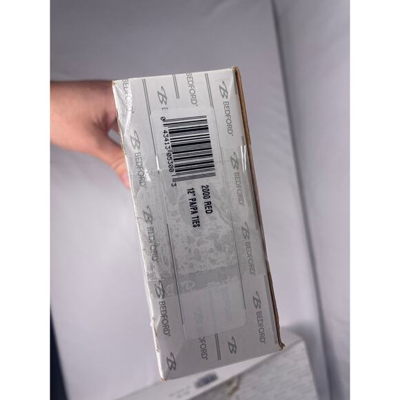 4000 Red Paper Twist Ties 12" x 5/32", Reusable, Wire Inside, Sturdy - Picture 9 of 10